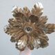 Paire d'appliques : fleurs dorées