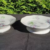 2 coupes montées en porcelaine