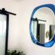 Miroir sur plaque de verre bleu 60×80 cm