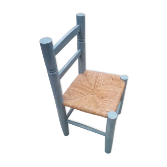 Blue patina child low chair