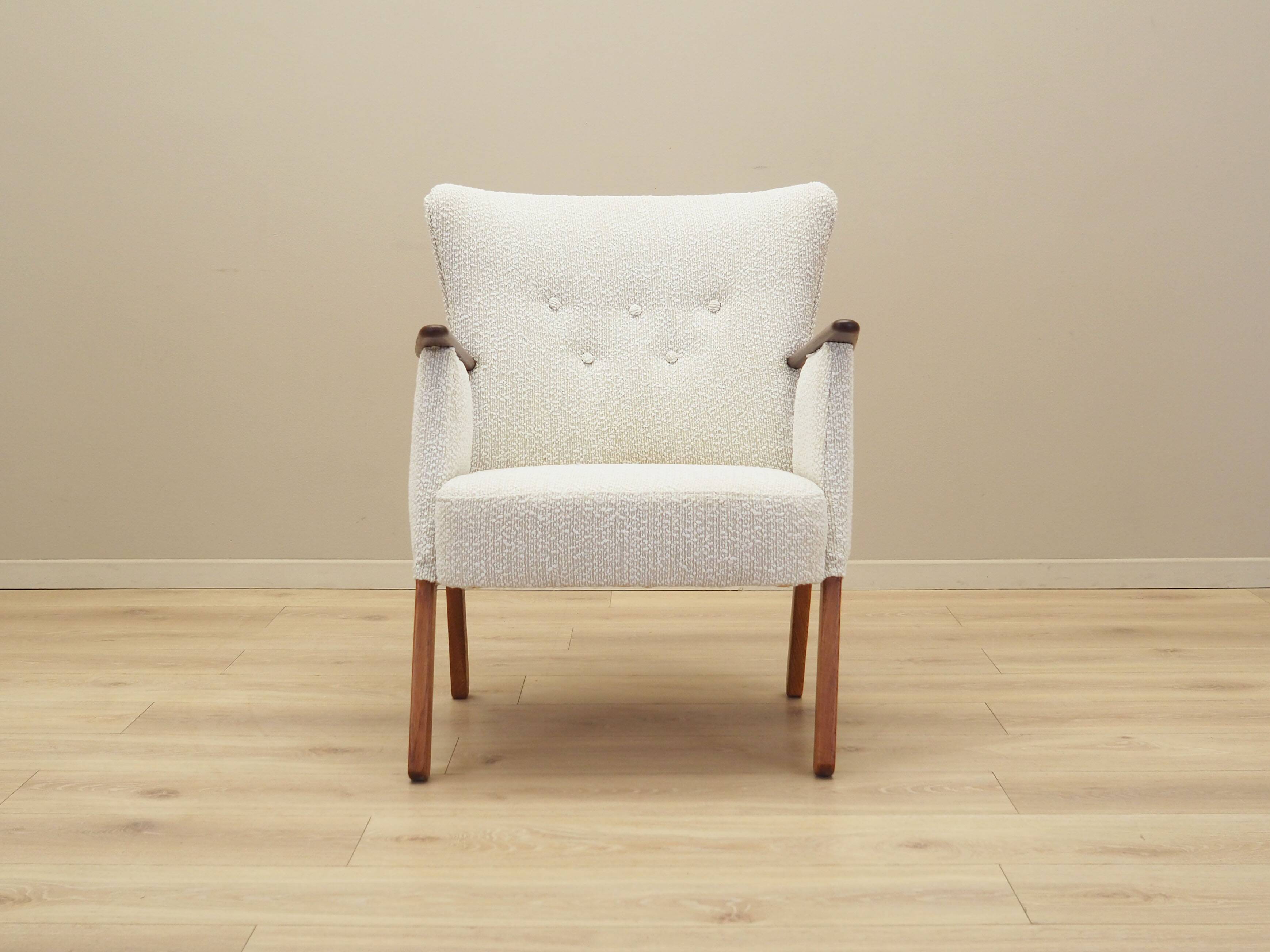Cream armchair, Danish design, 1970s, production: Denmark