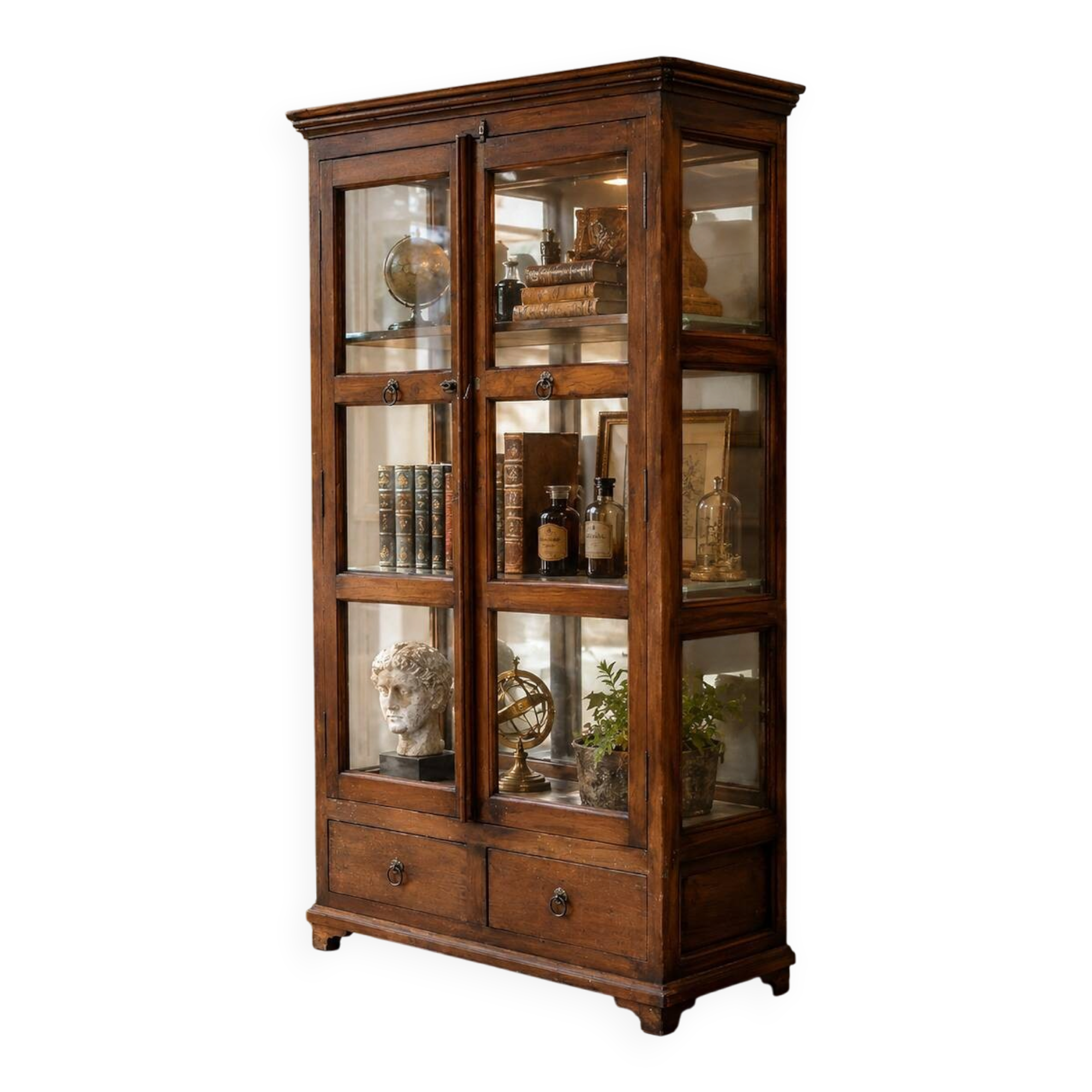 Vitrine en chêne, XIXème