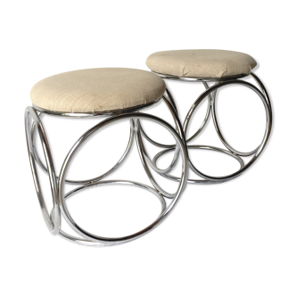 Poufs space age années 60/70