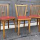 Set de 3 chaises vintage baumann 1960