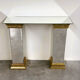 Pair of Deknudt mirrored pedestals / plinths in gilt finish, Belgium, 1980s