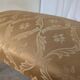 Vintage Gold Fabric Foot stool: Mid-Century Ottoman Tabure, 1970s