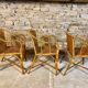 Lot de 3 fauteuils rotin osier