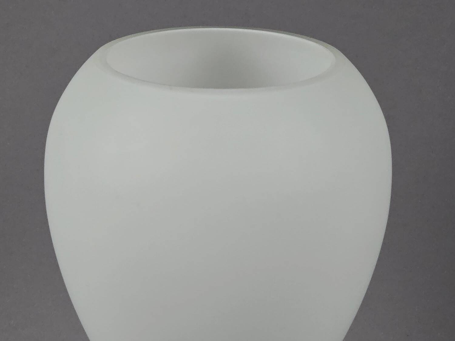 Vintage 1990s Opaline Glass Rocket-Shaped Mushroom Table Lamp.