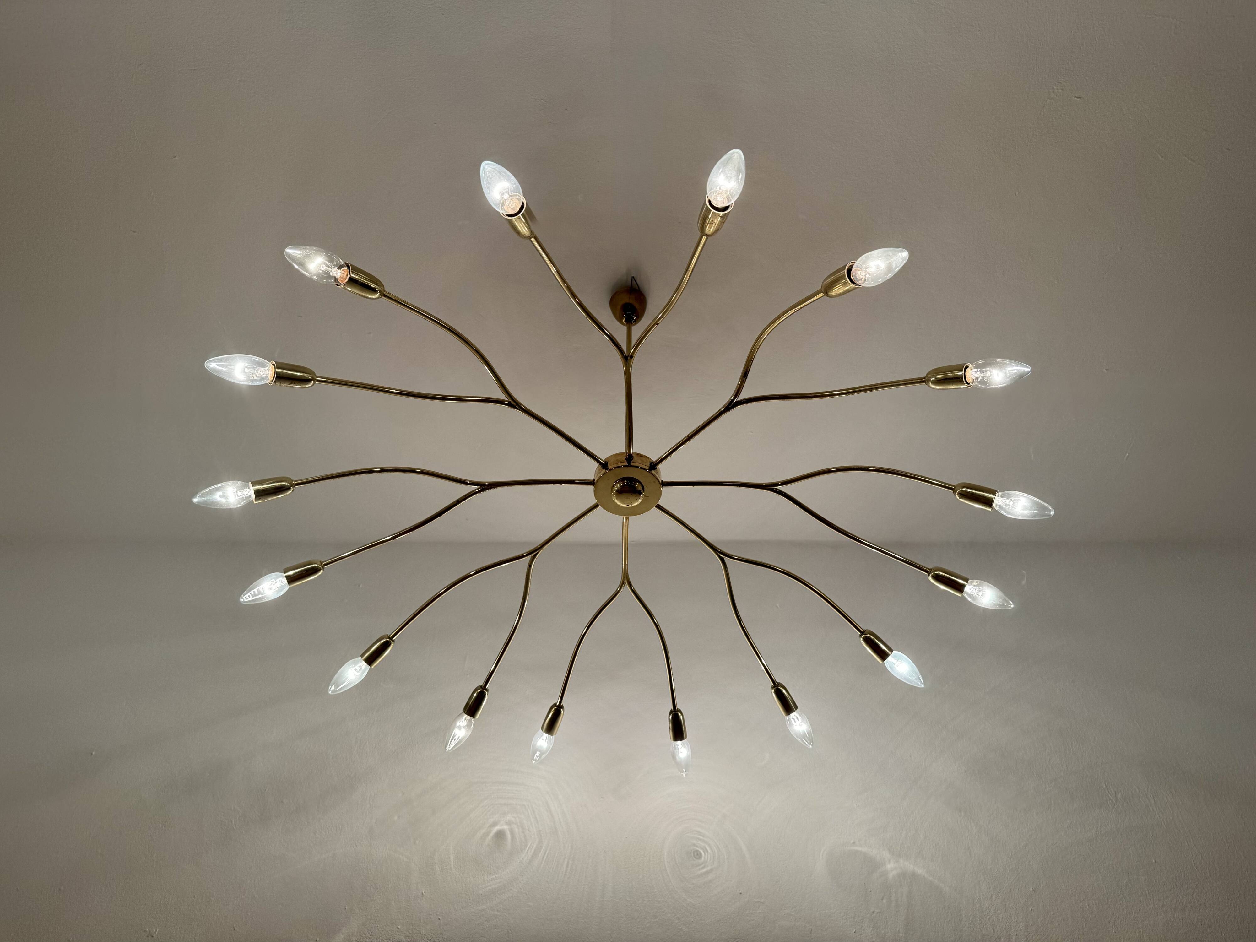 XXL Austrian Brass Chandelier by Kalmar