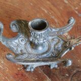 Old swan hand candle holder