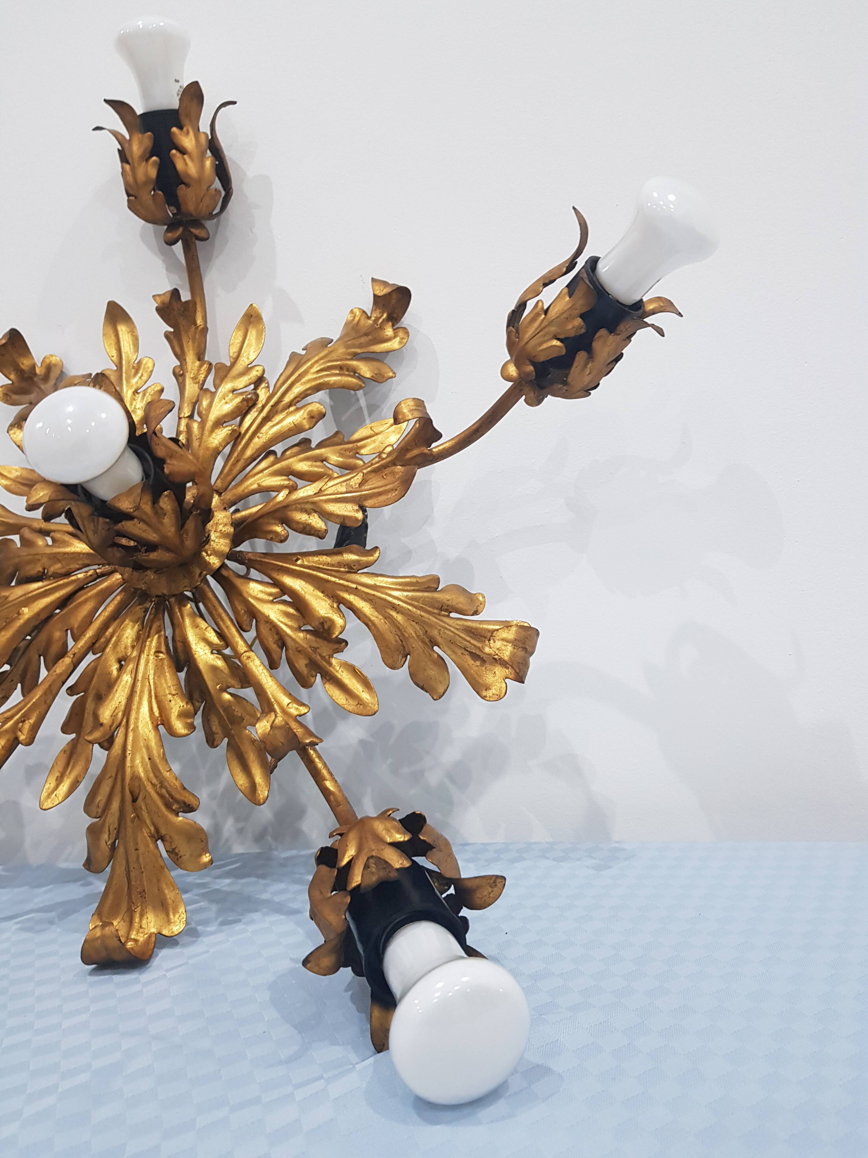 Ceiling lamp, Hans Kogl, Germany, 1960s, Hollywood Regency