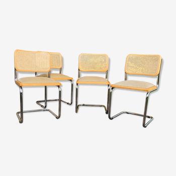 Lot de 4 chaises Cesca par Marcel Breuer