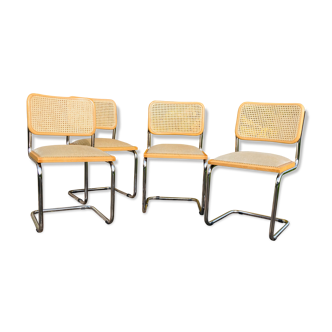 Lot of 4 Cesca chairs by Marcel Breuer