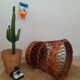 Large basket / laundry basket - vintage wicker toy basket