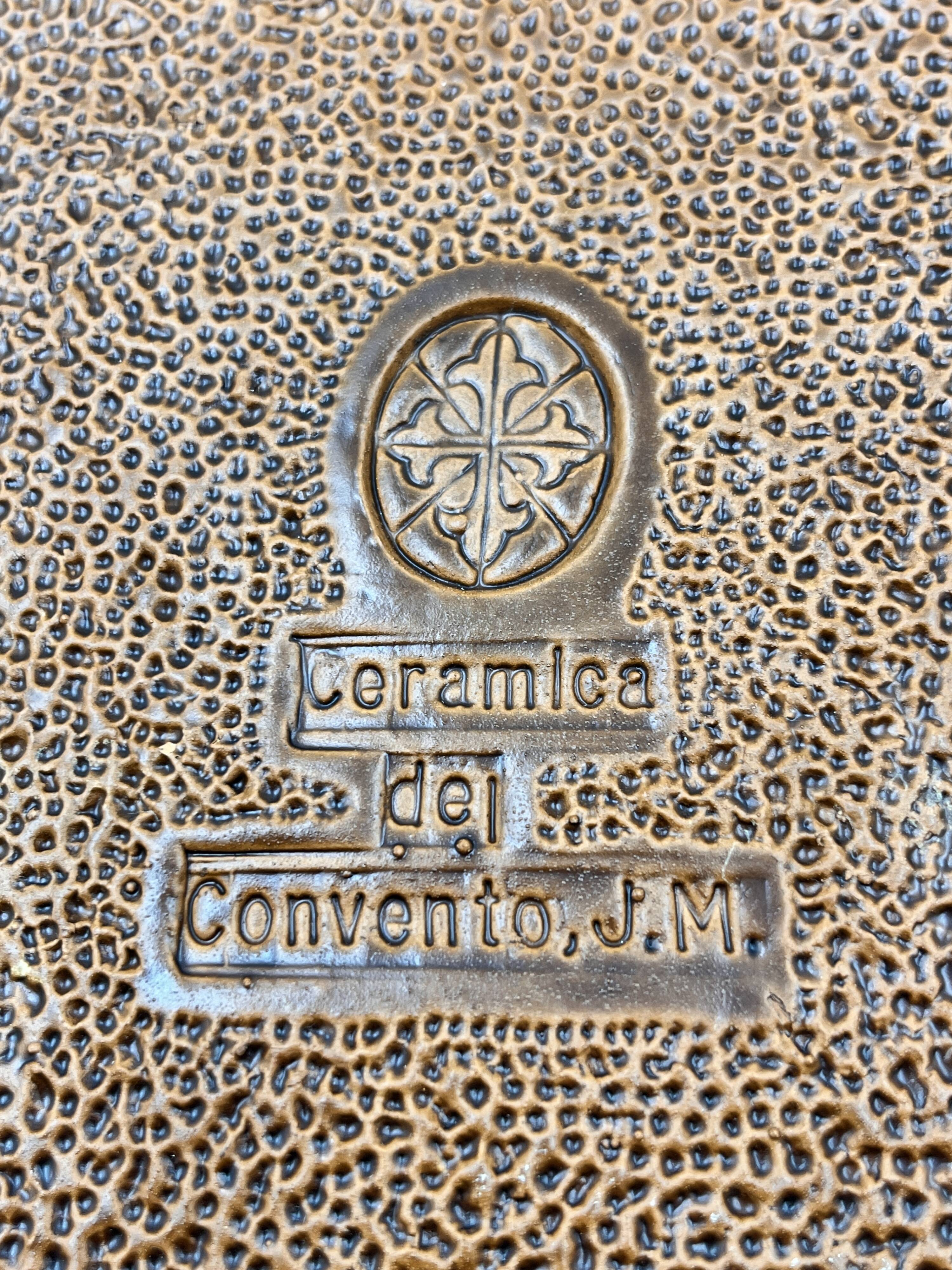 Square ceramic plate Ceramica del Convento