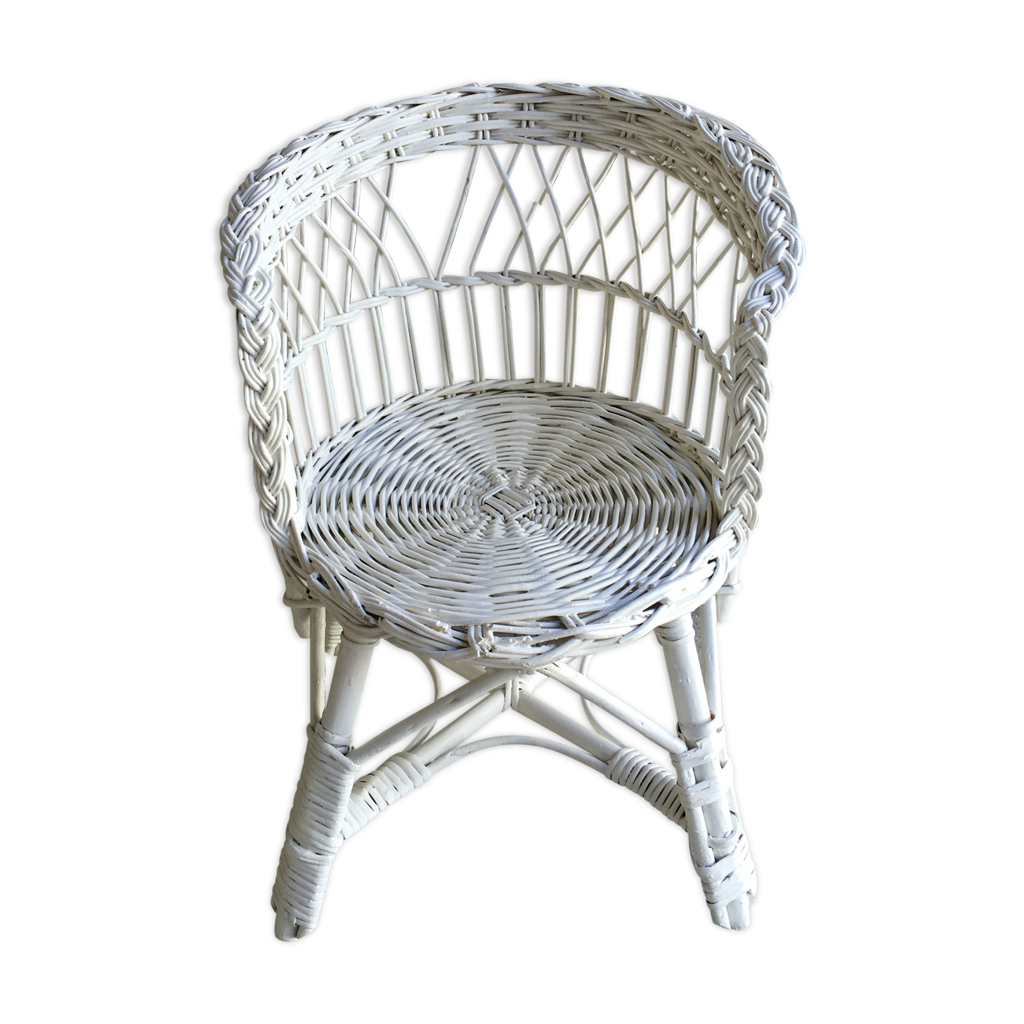 Fauteuil pour enfant en rotin