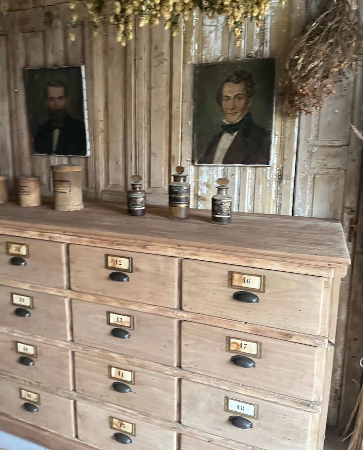 Old workshop drawer unit