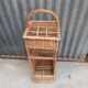 Vintage wicker bar basket bottle holder
