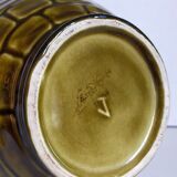 Bistro pitcher in vintage Sarreguemines earthenware