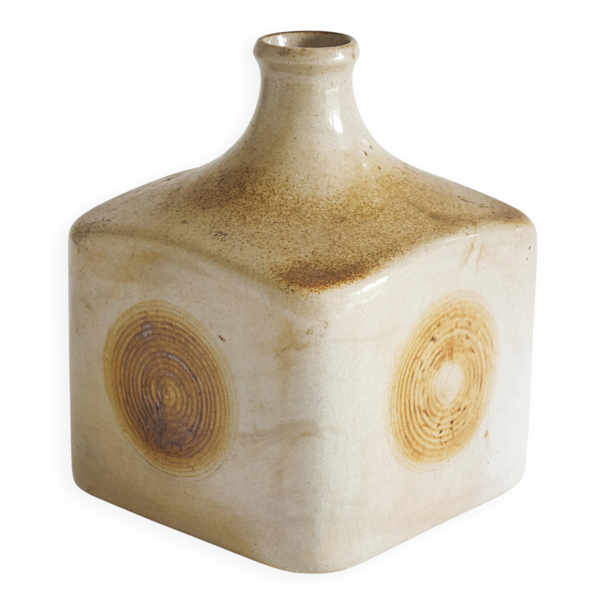 Studio ceramic vase 'Wood Impression' mid-20th century