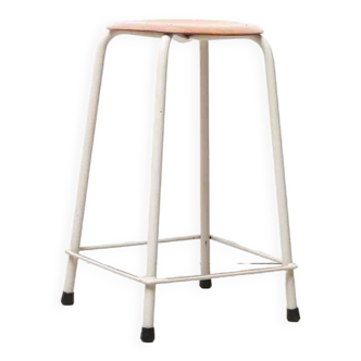 Stackable stool pagholz vintage oak / gray