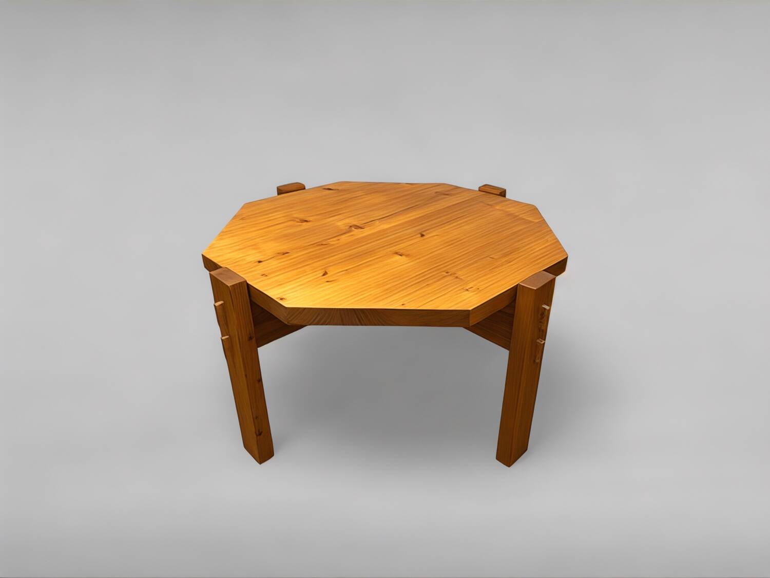Softwood table by Erwin Egel for Dieter Güllert