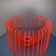 Coupe à fruit design metal rouge