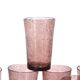 Six bubbled Biot glasses in purple glass, 1970s