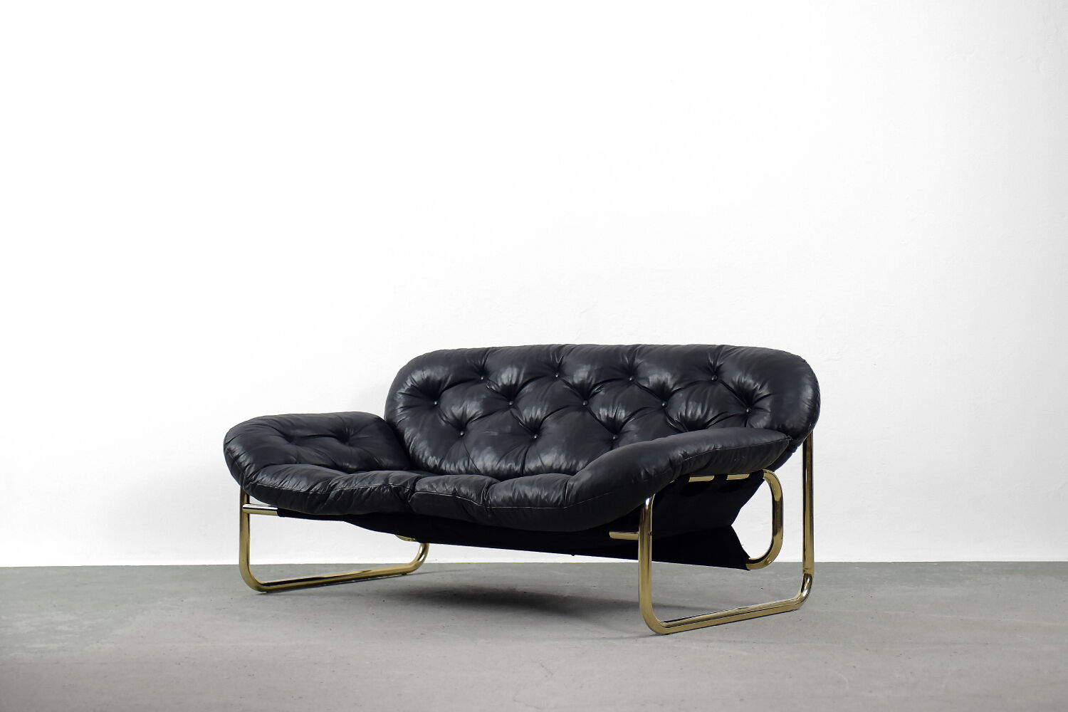 Canapé scandinave en cuir par John-Bertil Häggström pour Swed-Form, 1970