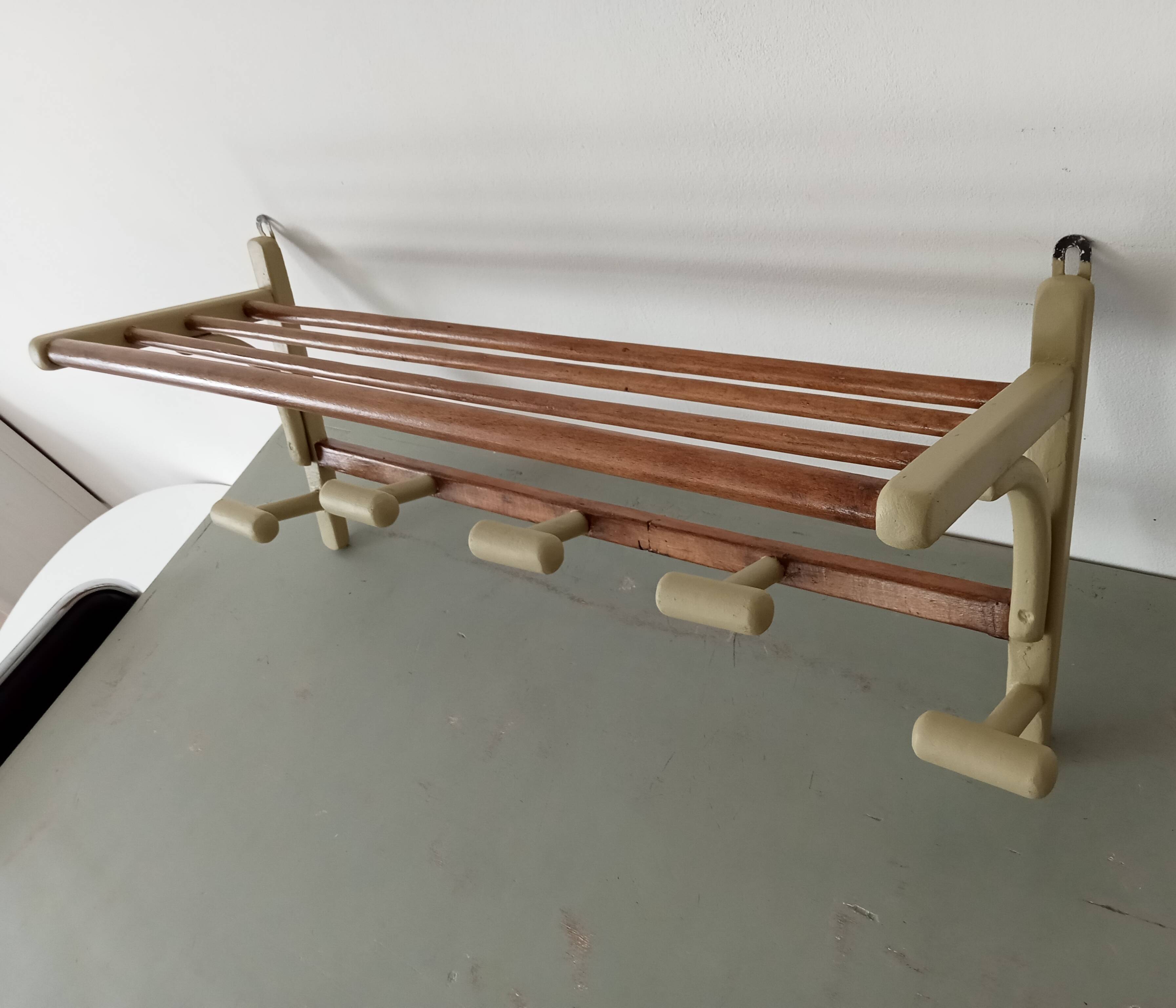 Vintage 60s wall coat rack