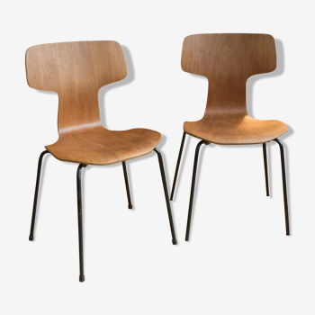 Pair of chairs Arne Jacobsen for Fritz Hansen