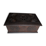 Carved wooden box