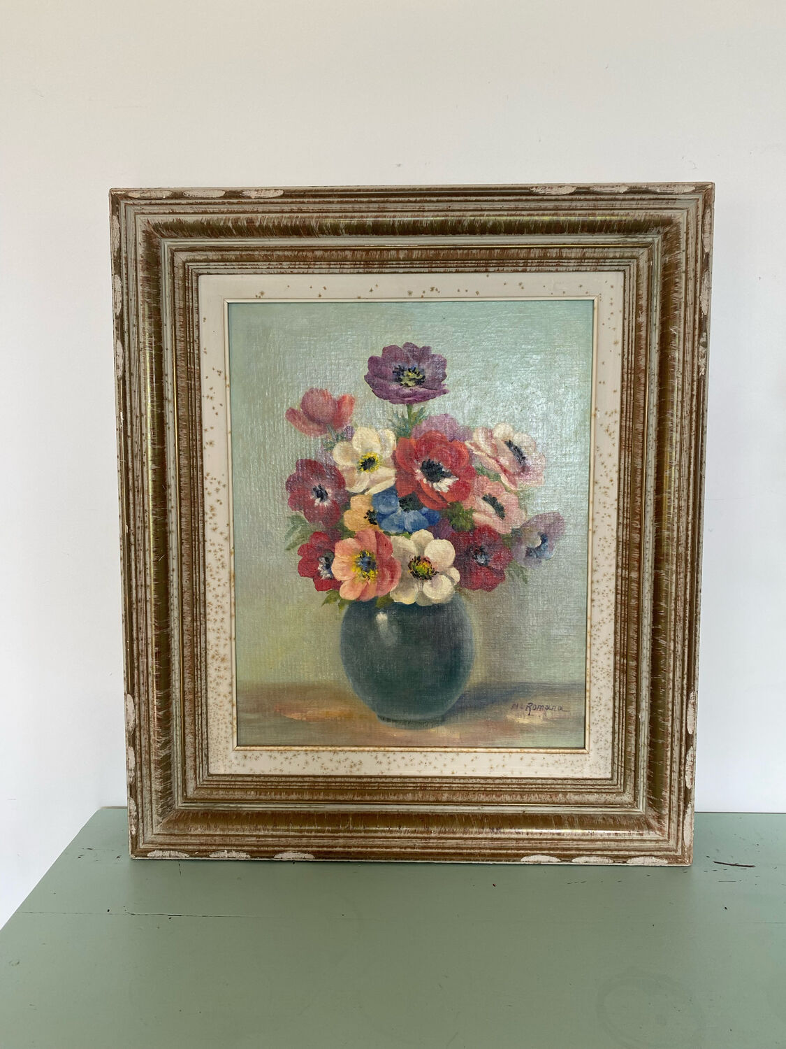 Oil on canvas "anemones"