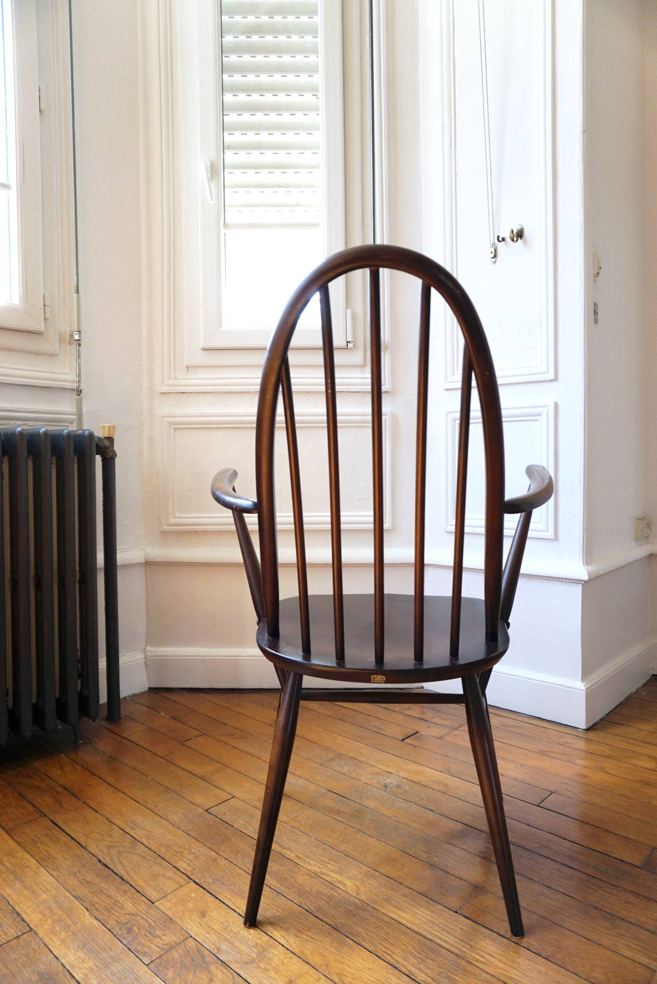 Ercol armchair with armrests model windsor quaker 60s