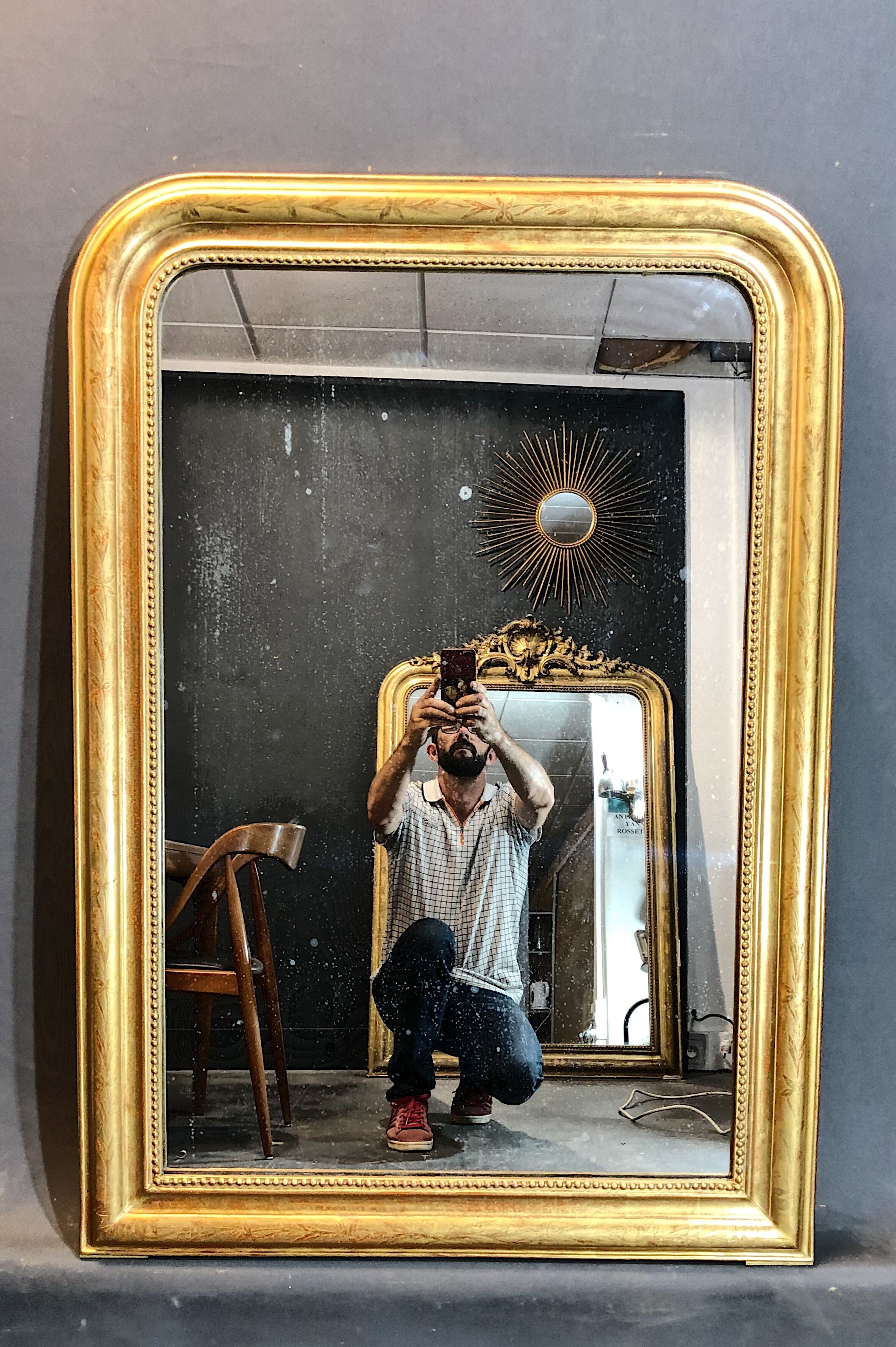 Old mirror 120x84 cm Louis-Philippe era