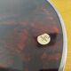 Round vintage Guzzini Lucite tortoiseshell platter 1970s Italian design