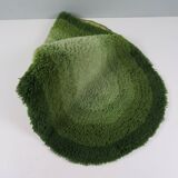 Vintage Belgian rug with enchanting green gradient