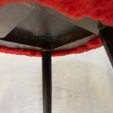 Vintage tripod stool red moumoute
