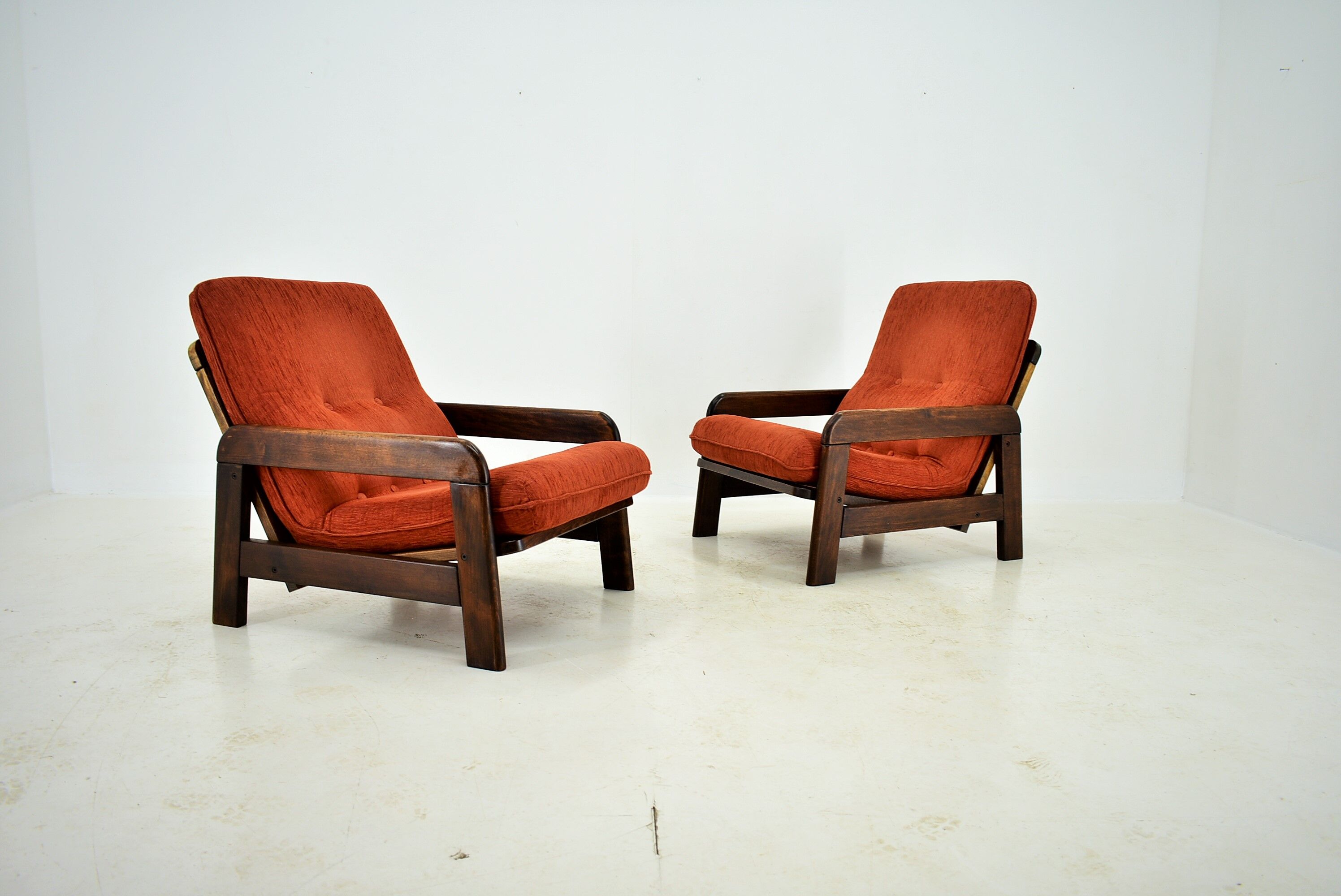 1970s Pair of Armchairs, Czechoslovakia