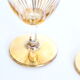 Set of 3 walking glasses, gilded, mid-20th century, art deco