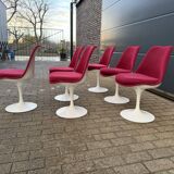 6 original vintage Knoll Tulip chairs by Eero Saarinen