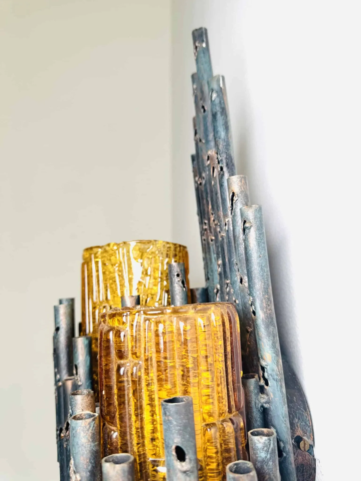 Lampe murale brutaliste par Marcel Fantoni, Italie, années 1960.