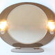 Space age smoked glass illuminated mirror, Italy 1970
