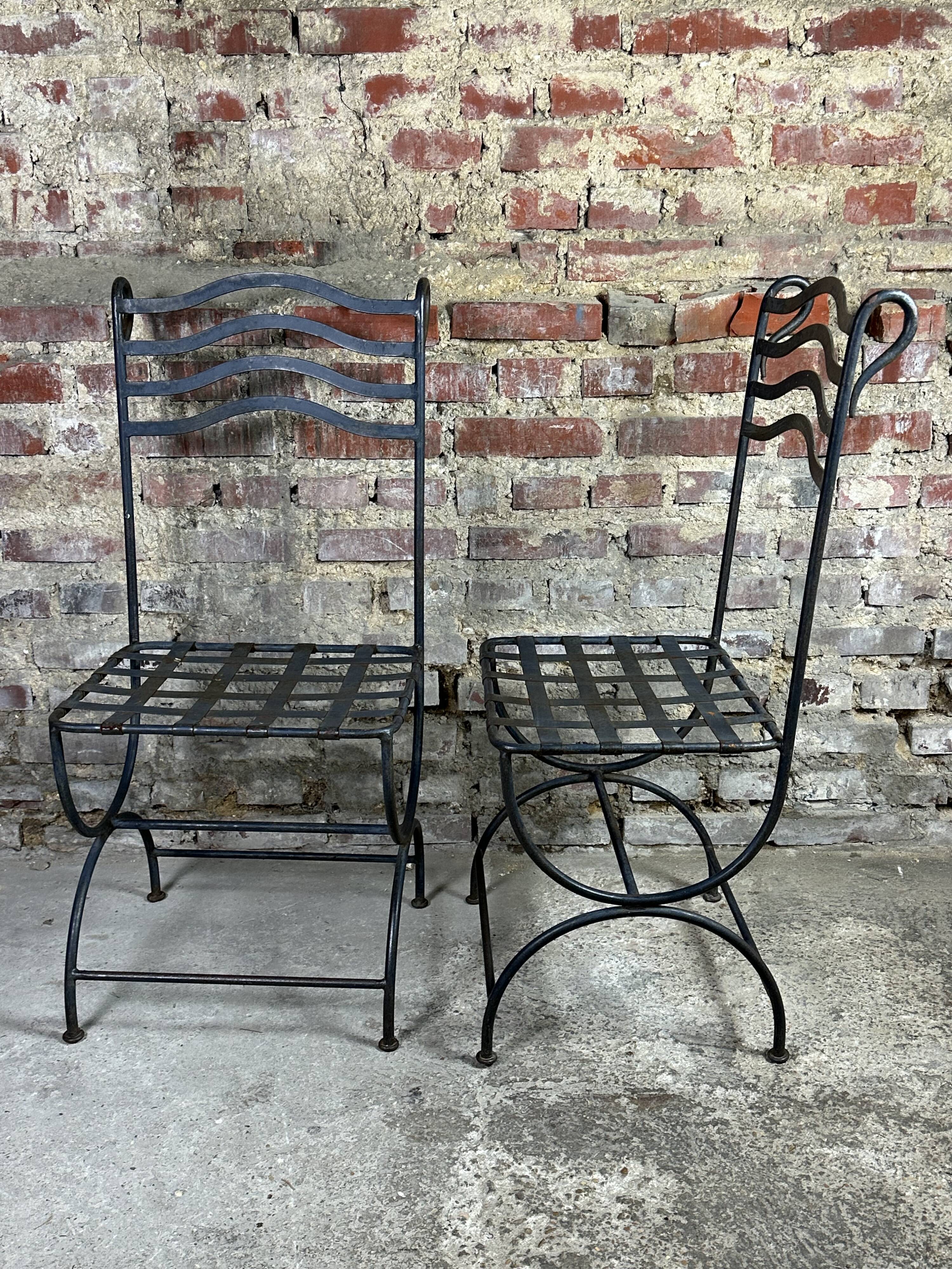 Wrought iron chairs (set of 4)