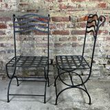 Wrought iron chairs (set of 4)