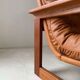 Vintage lounge chair in teak and leather from the 1960s.