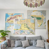 Vintage school map of West Africa / Sahara by Hachette Rossignol
