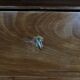Empire style chest of drawers with 3 drawers and marble top - solid mahogany