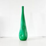Green opaline Italian bottle 1960 EMPOLI
