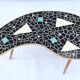 Kidney-shaped coffee table with mosaic top, 1950s